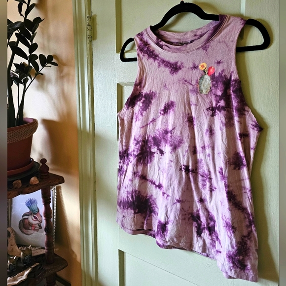Cacti succulent cute tie dye Dravus tank top - Picture 4 of 7